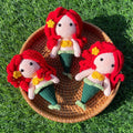 Handmade Crochet Ariel Princess Little Mermaid Keychain