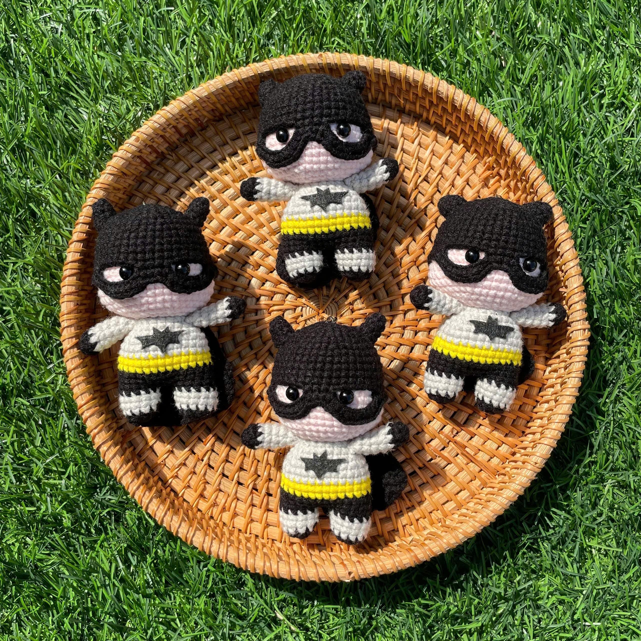 Handmade Crochet Batman Superhero Small Keychain