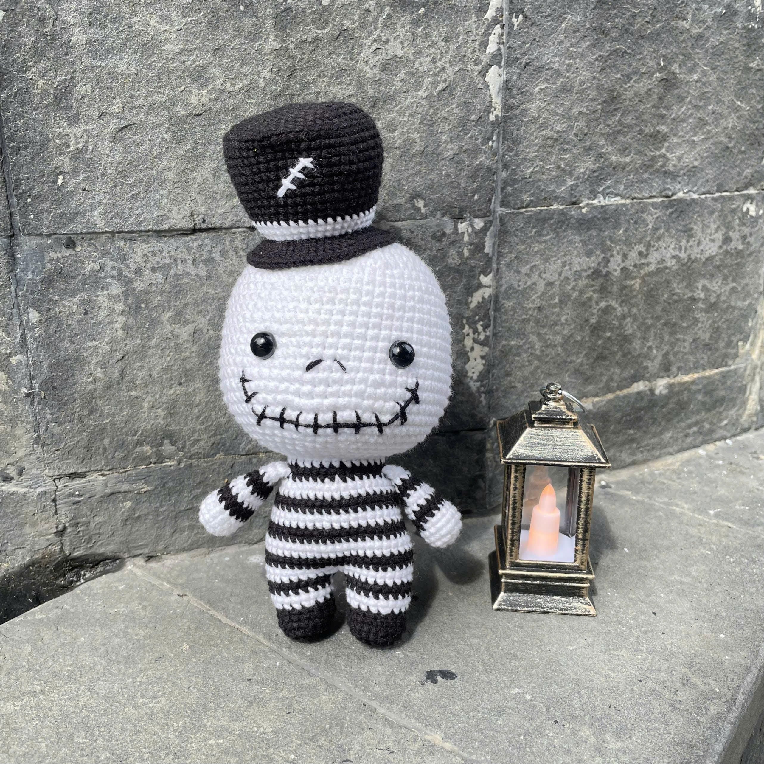 Handmade Crochet Jack Skellington Doll