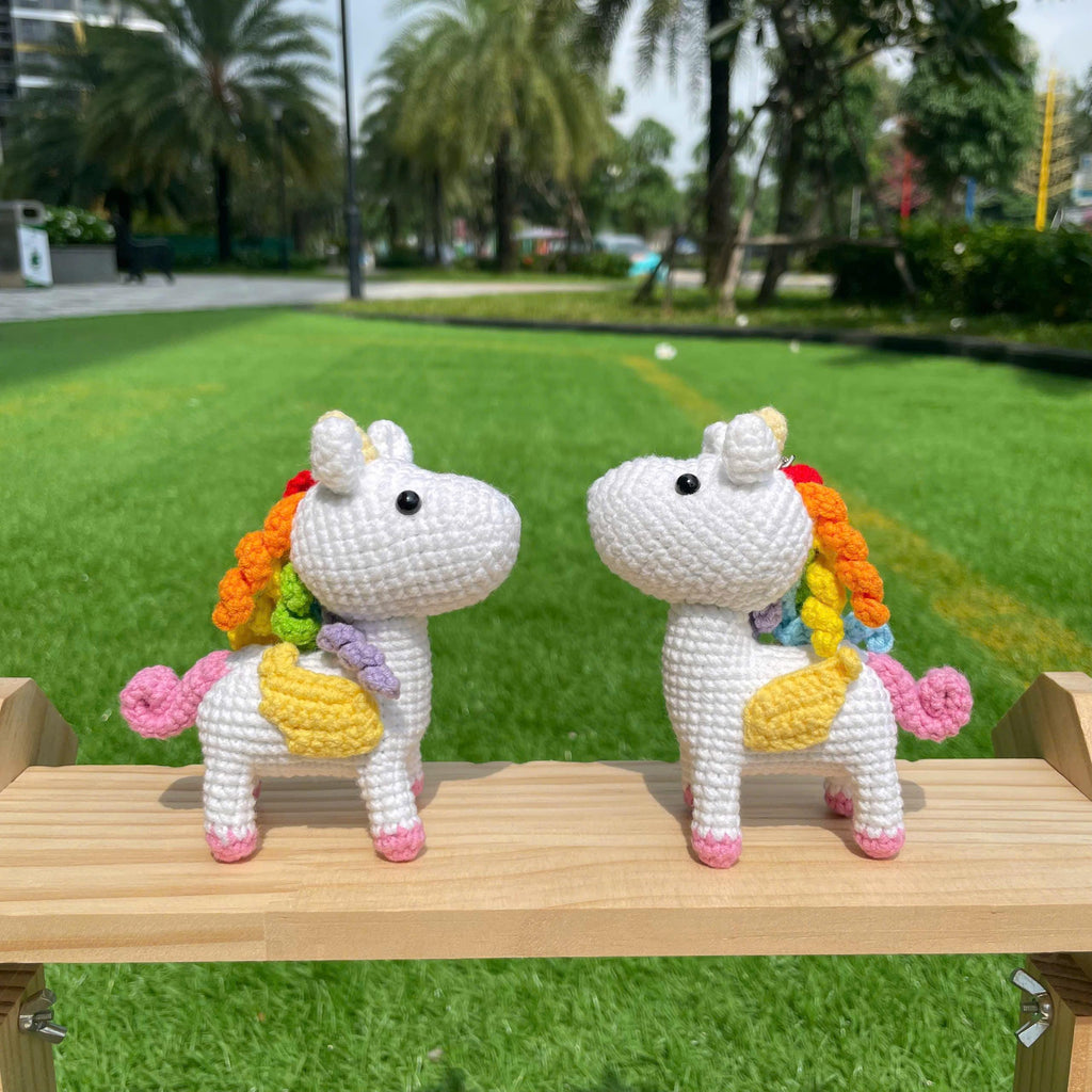 Handmade Crochet Unicorn Keychain