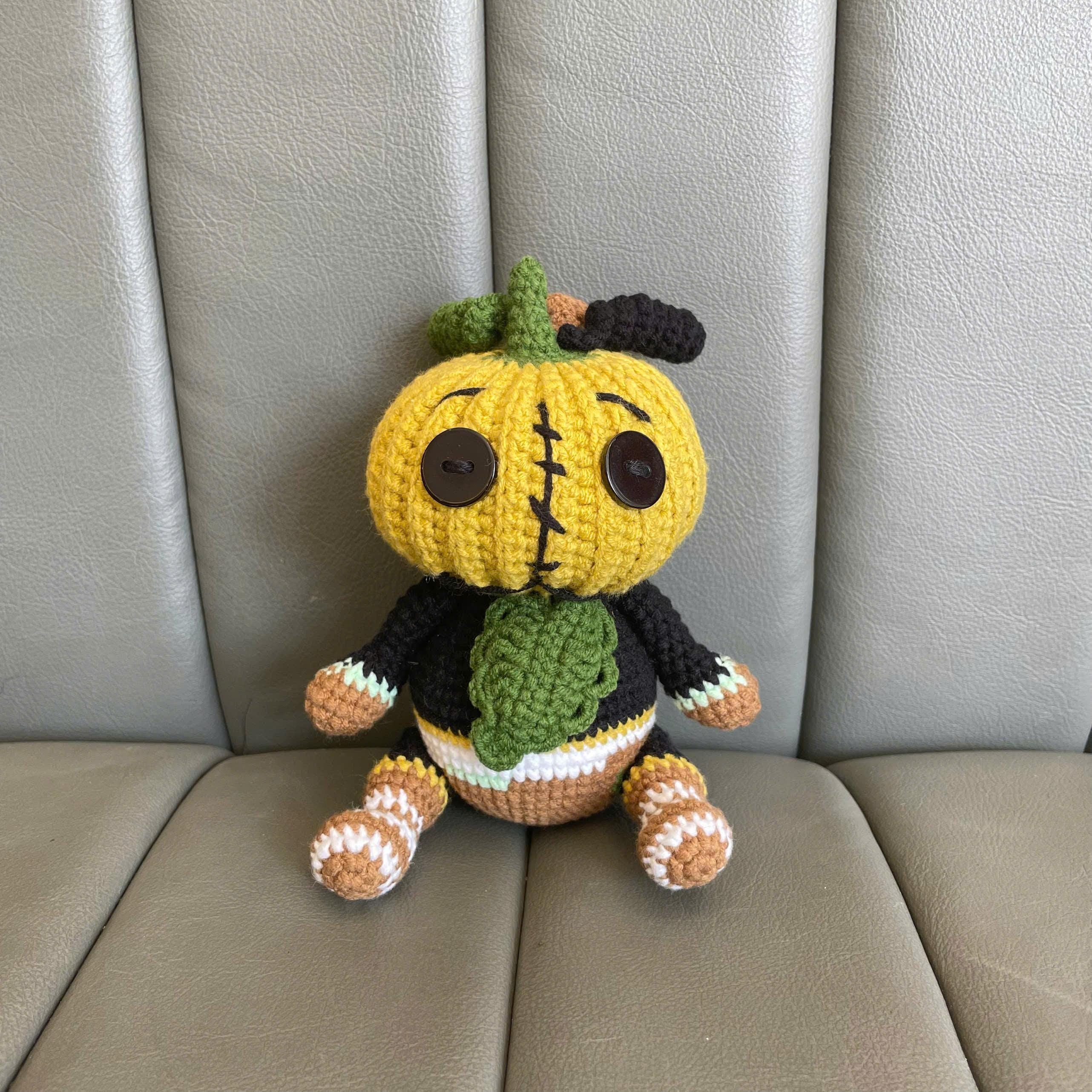 Handmade Crochet Halloween Pumpkin Doll
