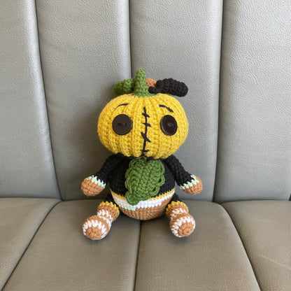 Handmade Crochet Halloween Pumpkin Doll