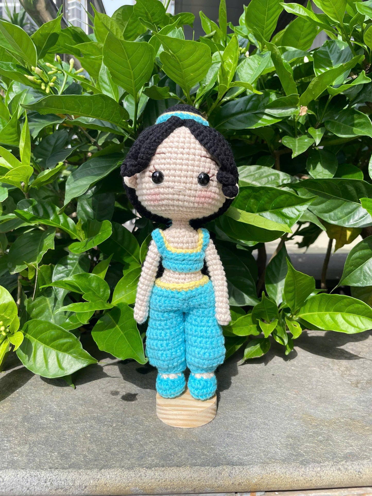 Handmade Crochet Jasmine Princess Aladdin Doll