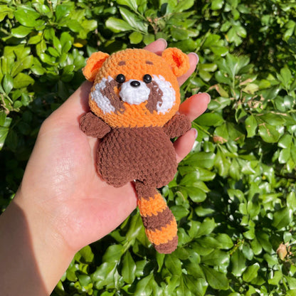 Handmade Crochet Raccoon Keychain