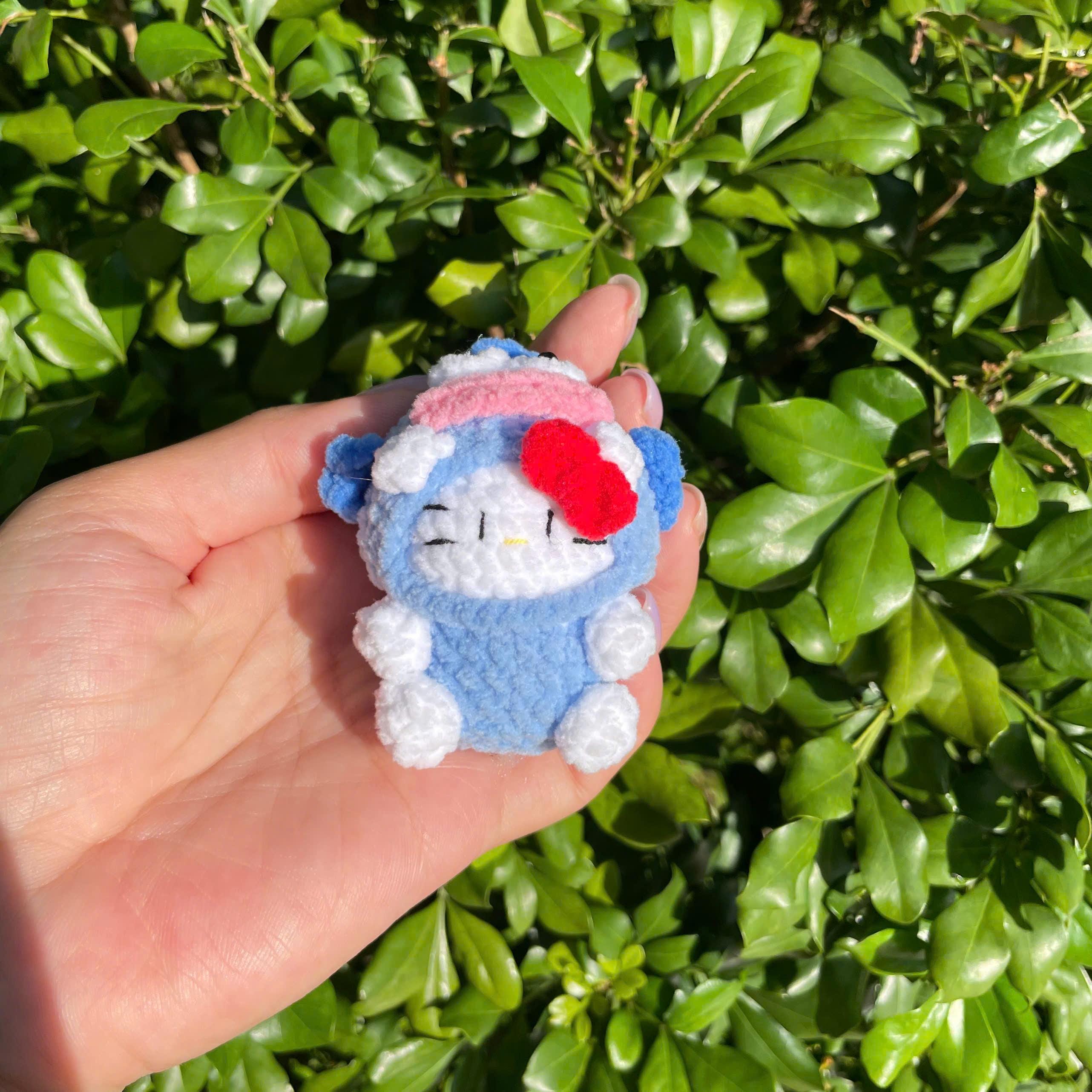 Handmade Crochet Hello Kitty Keychain