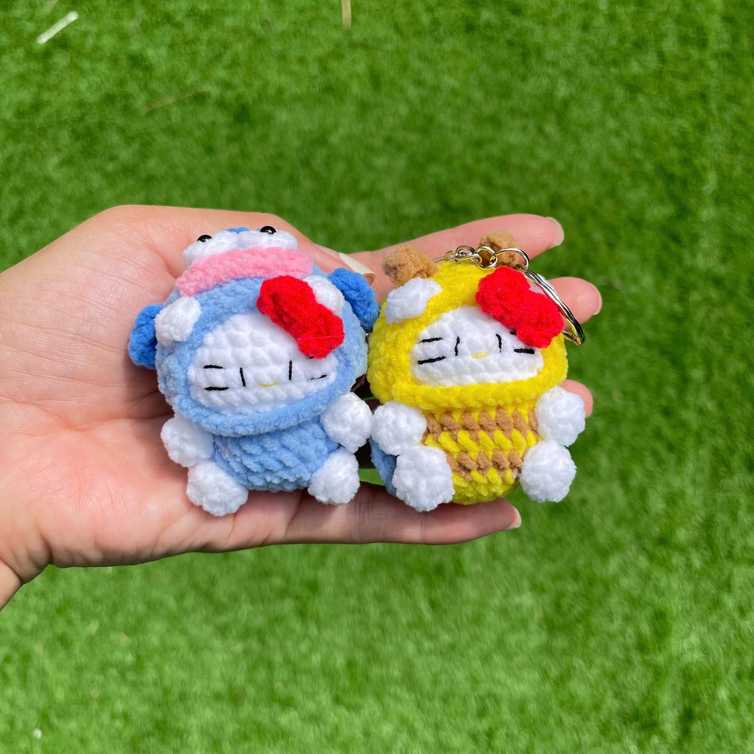 Handmade Crochet Hello Kitty Keychain