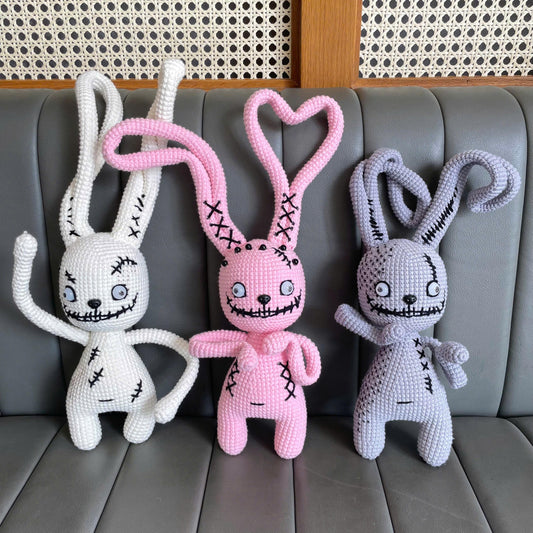 Handmade Crochet Creepy Bunny Plush