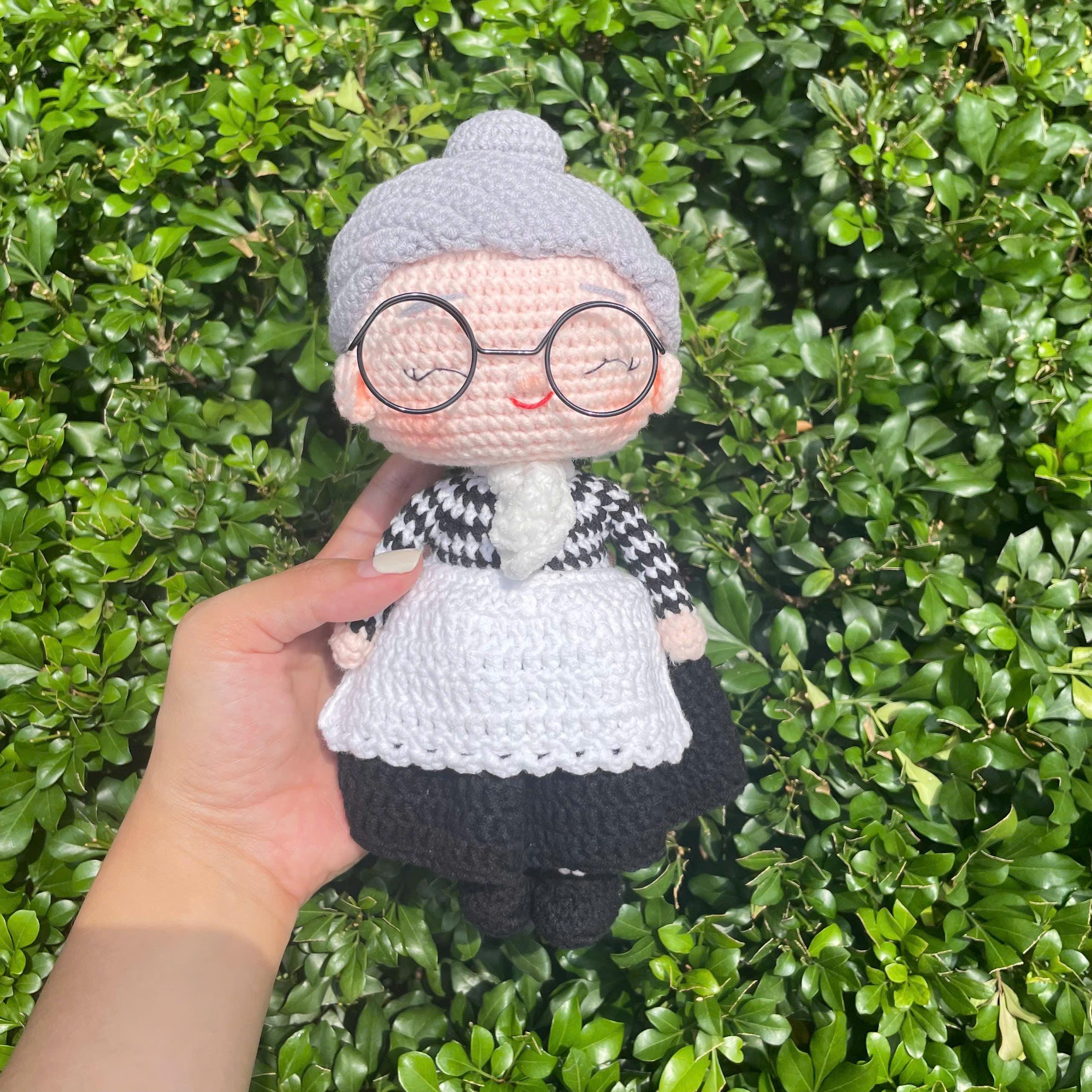 Handmade Crochet Grandma & Grandpa, Grandparents Dolls