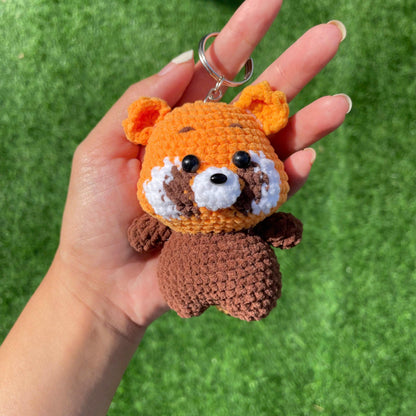 Handmade Crochet Raccoon Keychain