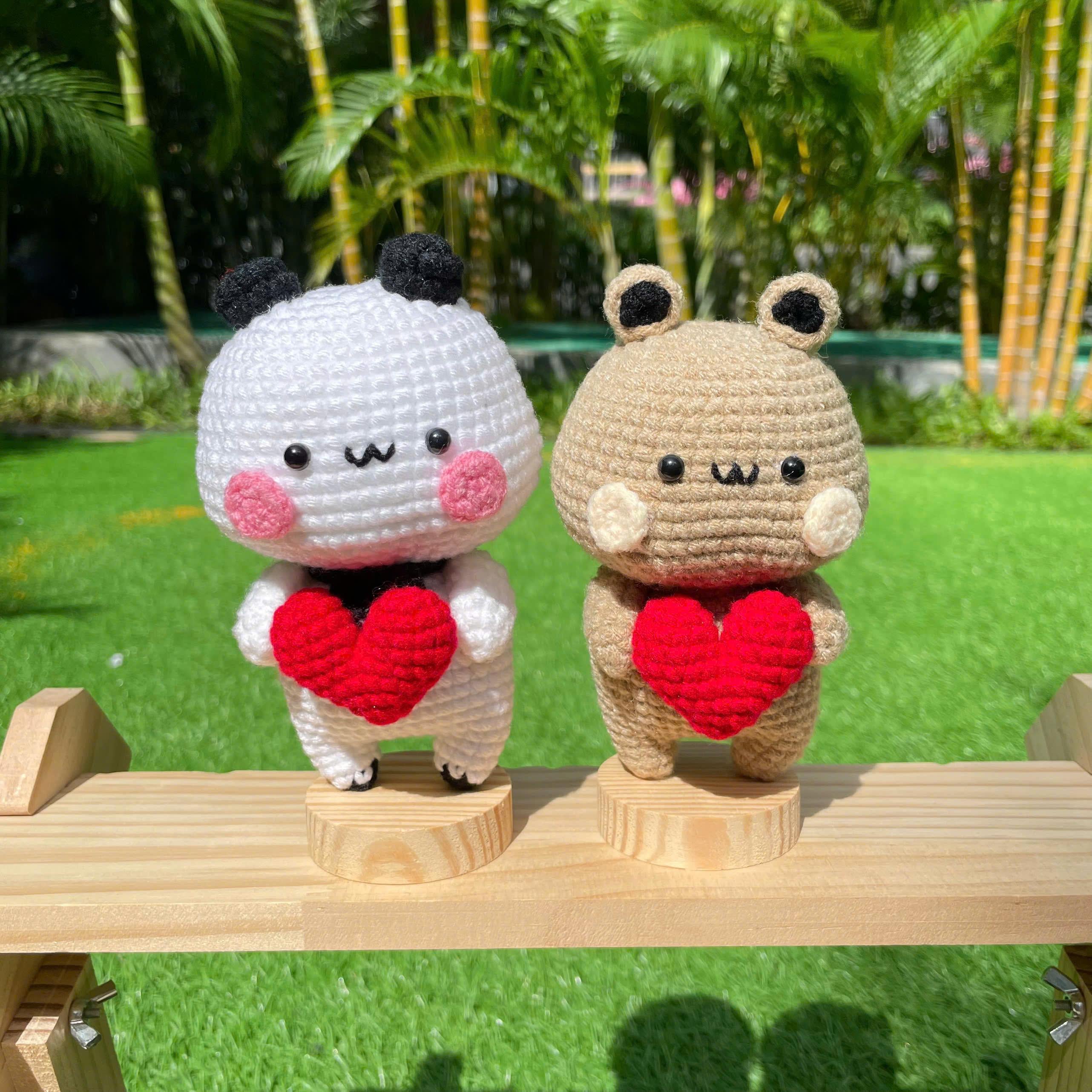 Crochet Bear Couple Plushies