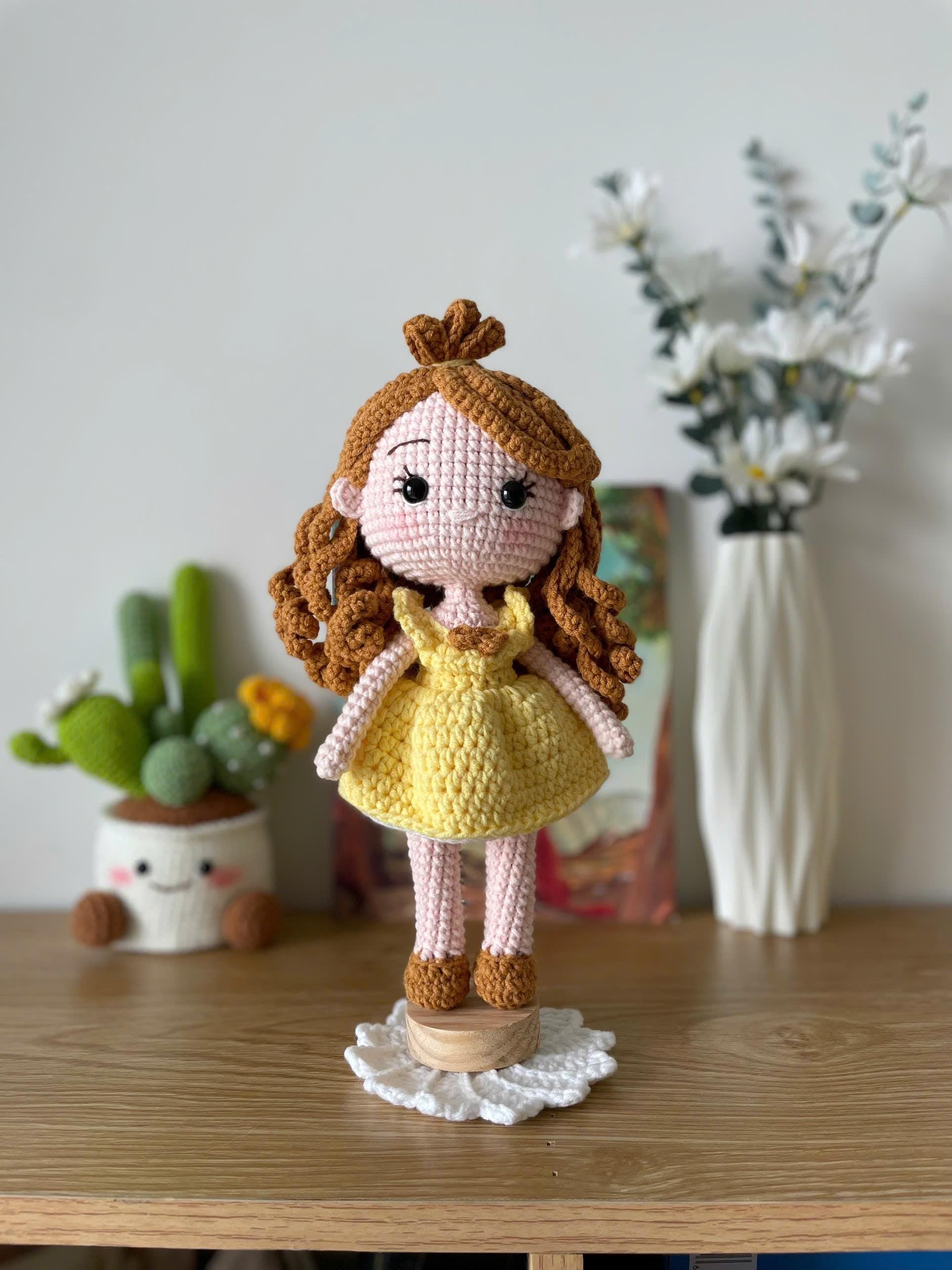 Handmade Crochet Belle Princess Beauty and the Beast Doll