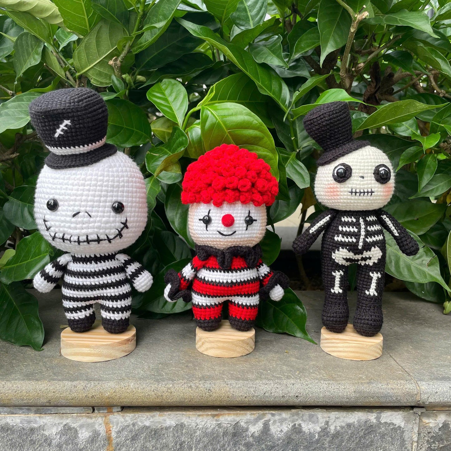 Handmade Crochet Jack Skellington Doll