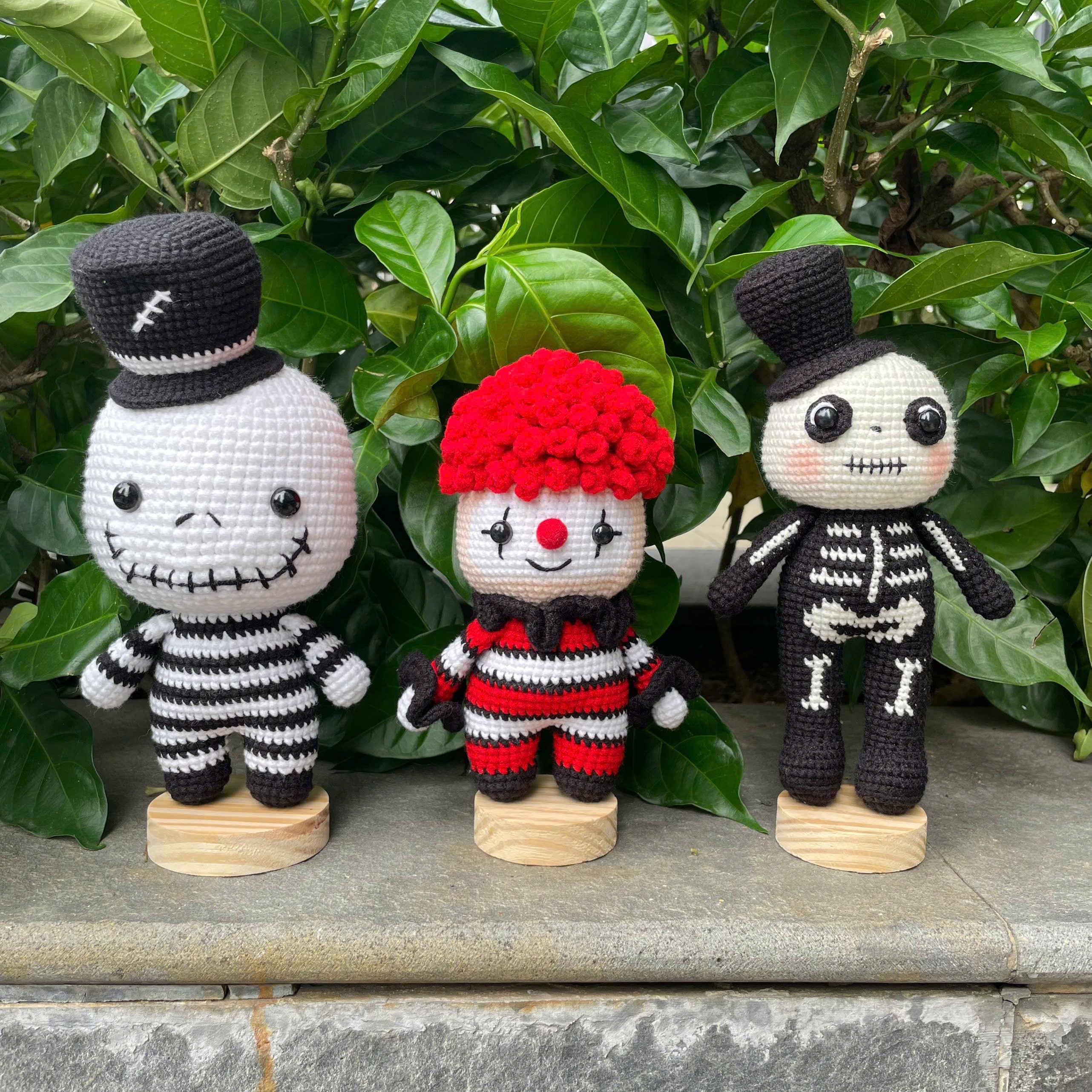 Handmade Crochet Jack Skellington Doll