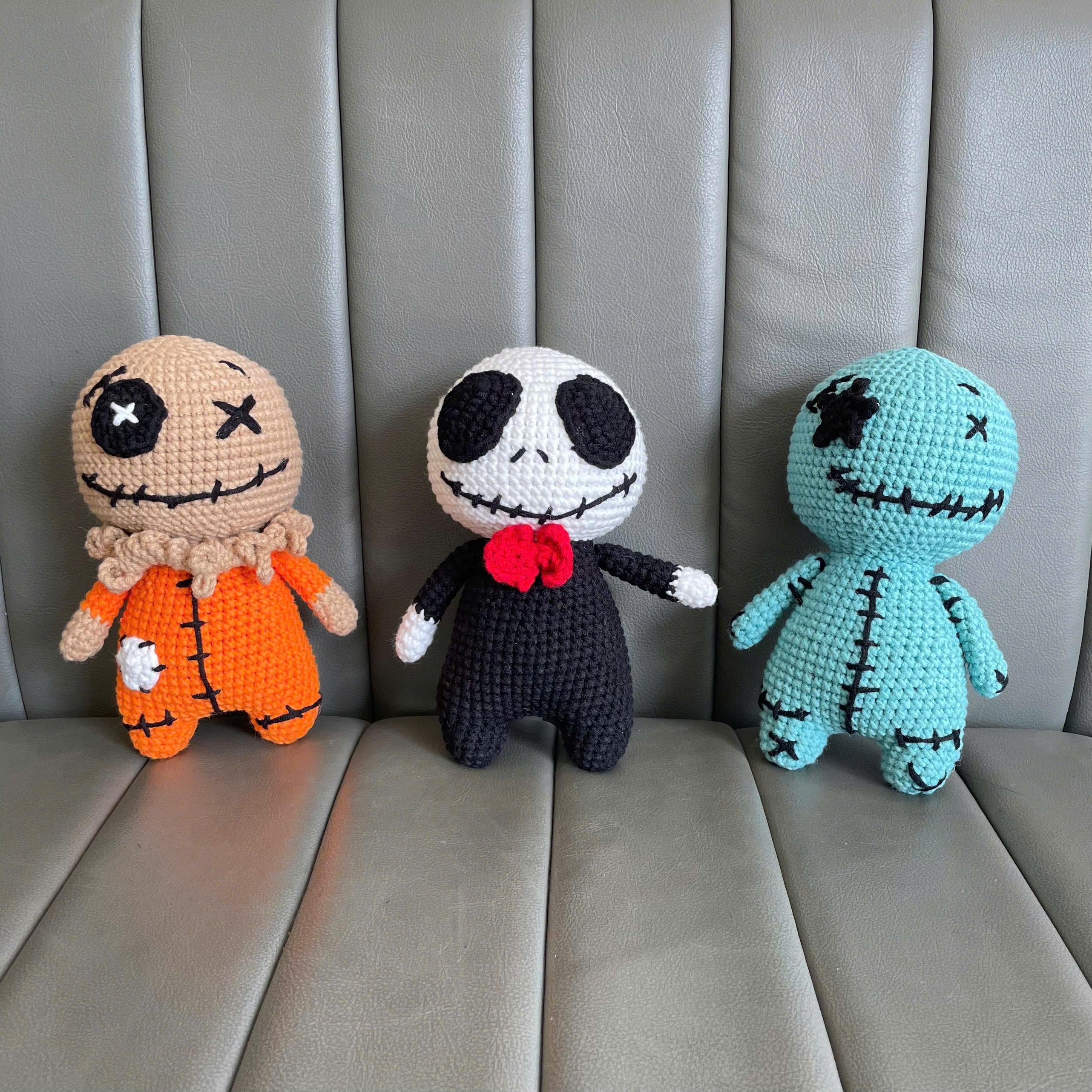 Handmade Crochet Spooky Halloween Jack Skellington Doll