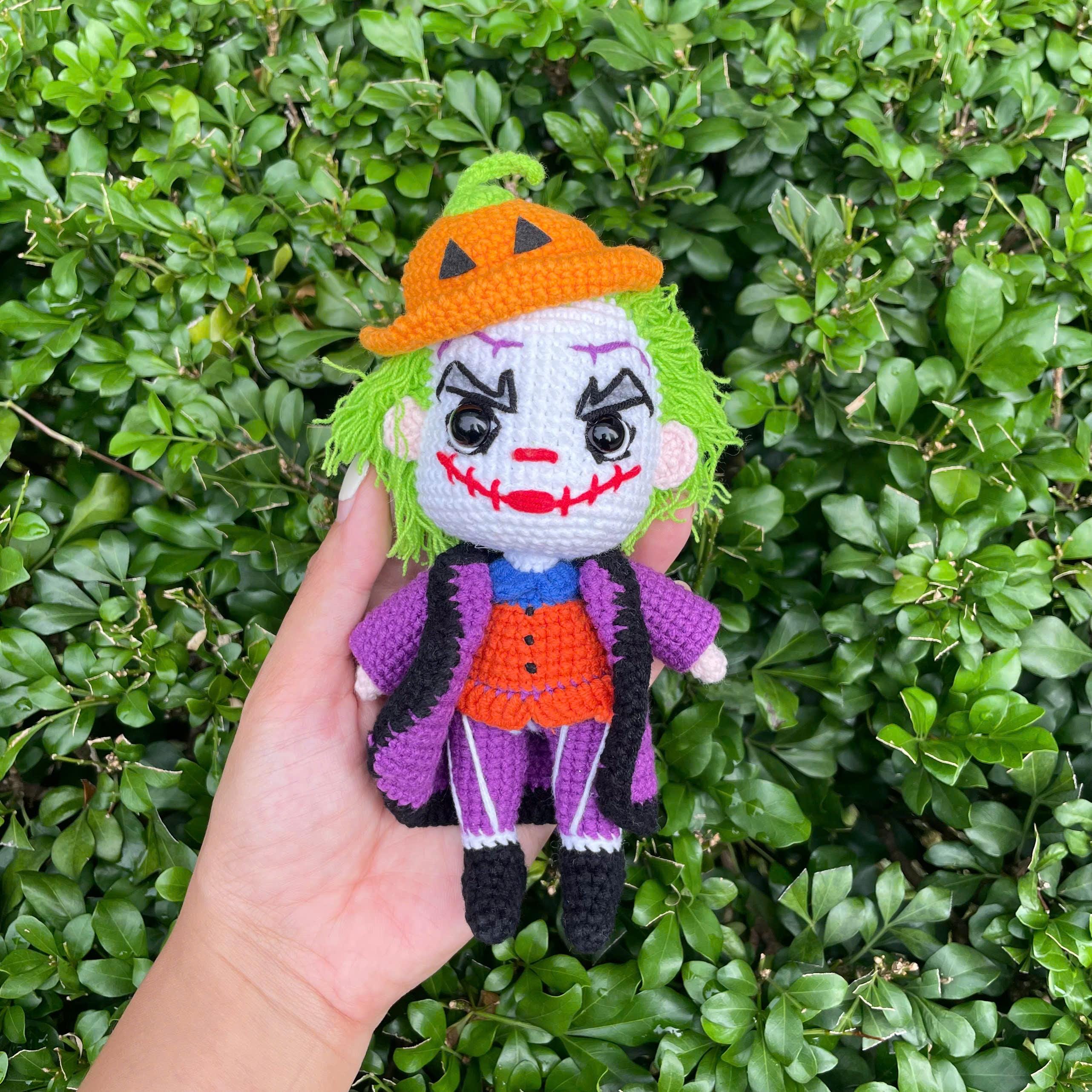Handmade Crochet Joker Doll