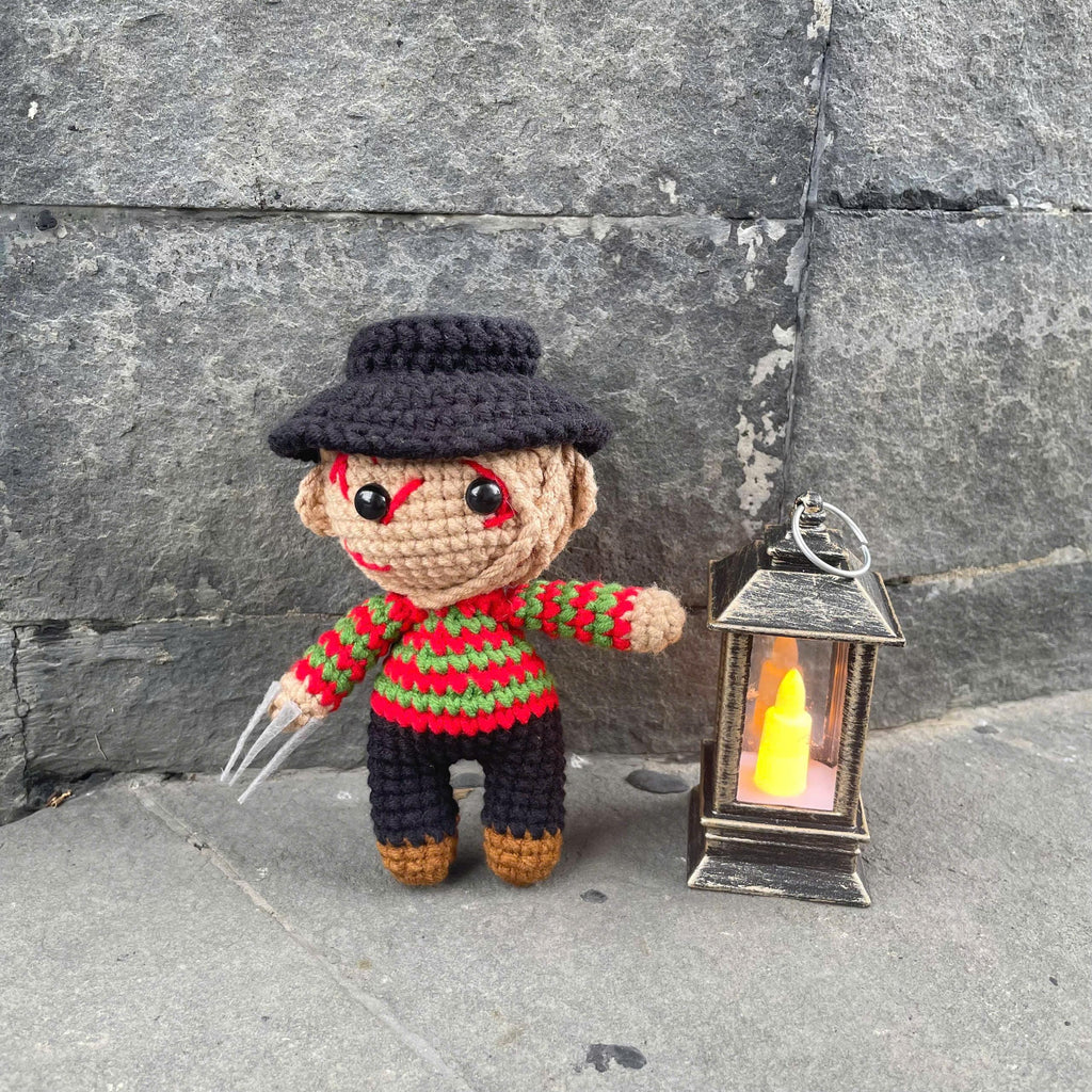 Handmade Crochet Spooky Halloween Freddy Doll