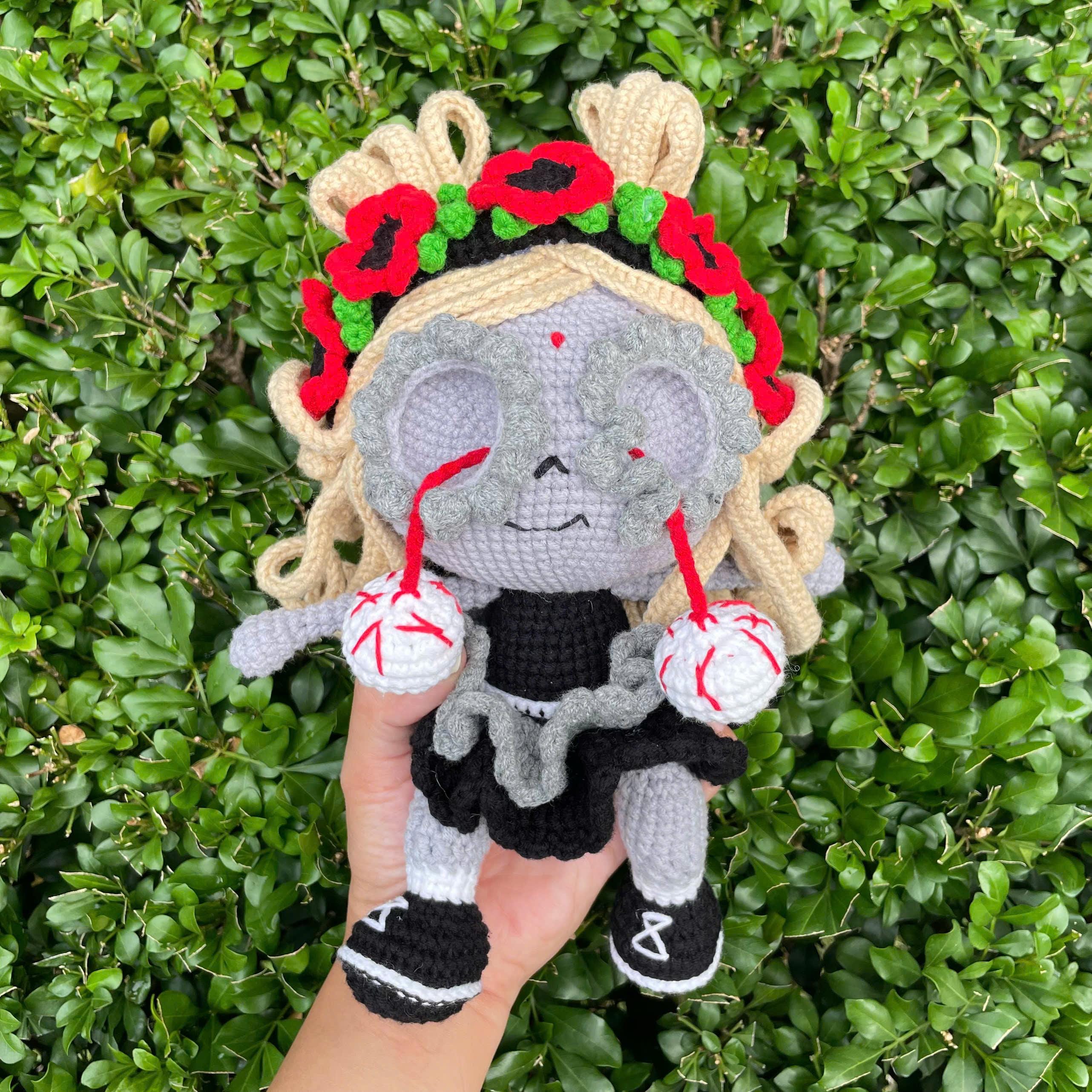 Handmade Crochet Halloween Zombie Doll