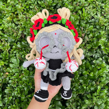 Handmade Crochet Halloween Zombie Doll