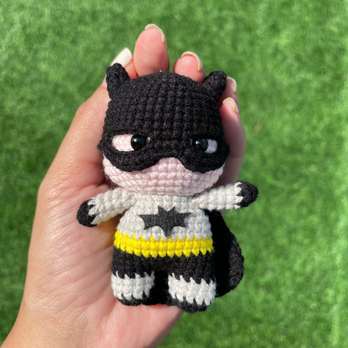 Handmade Crochet Batman Superhero Small Keychain