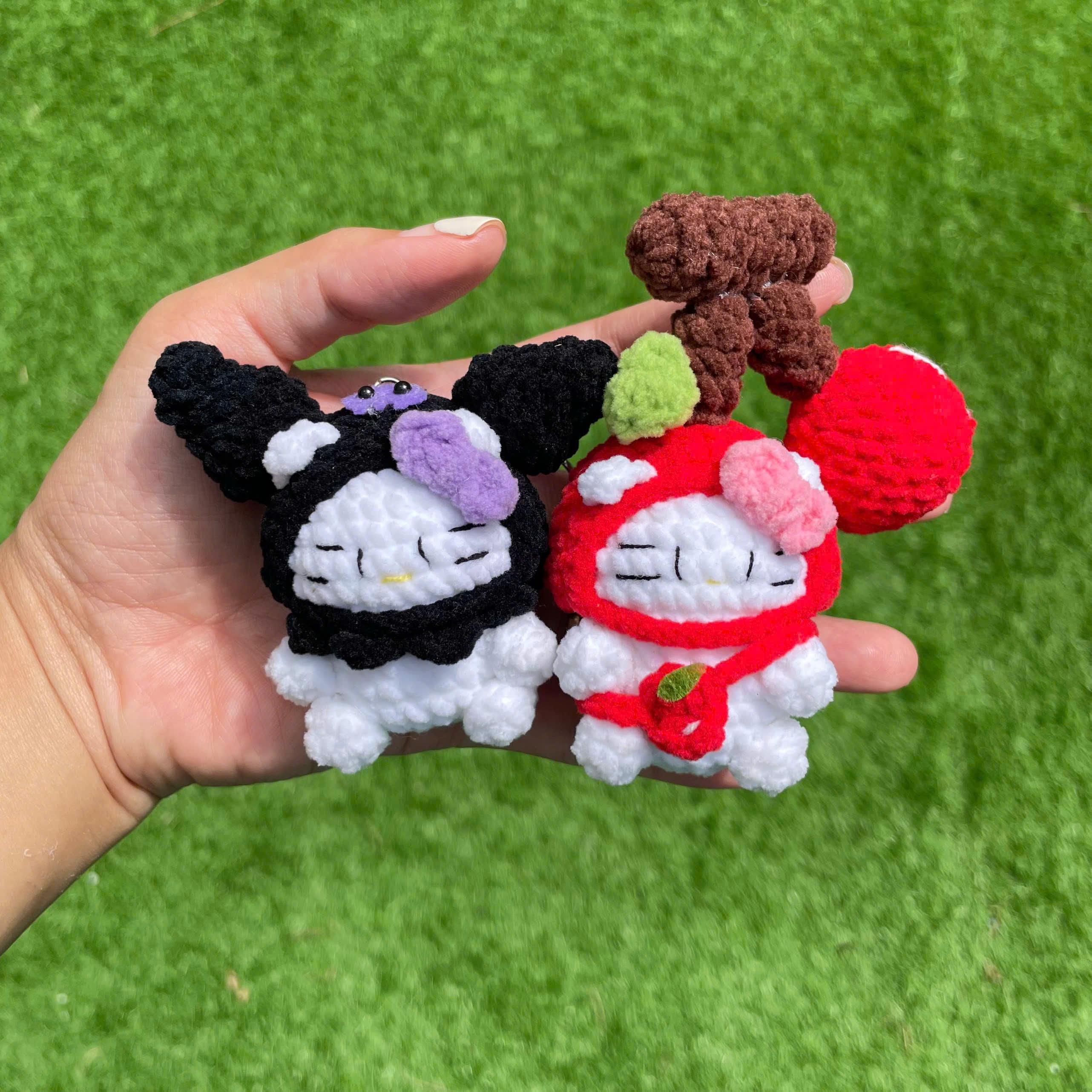 Handmade Crochet Hello Kitty Keychain