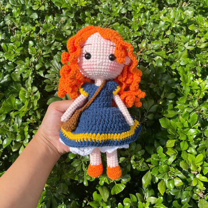 Handmade Crochet Merida Princess Doll
