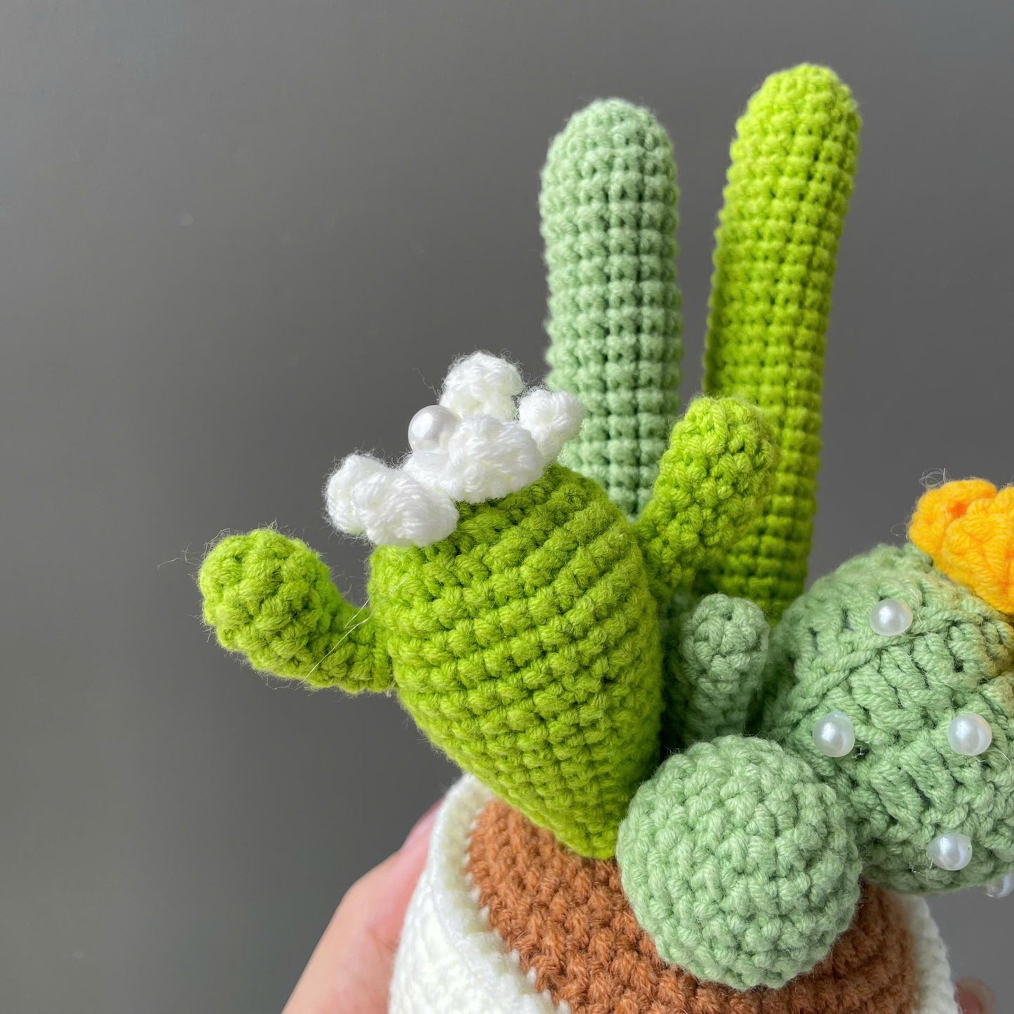 Handmade Crochet Cactus Flower Pot