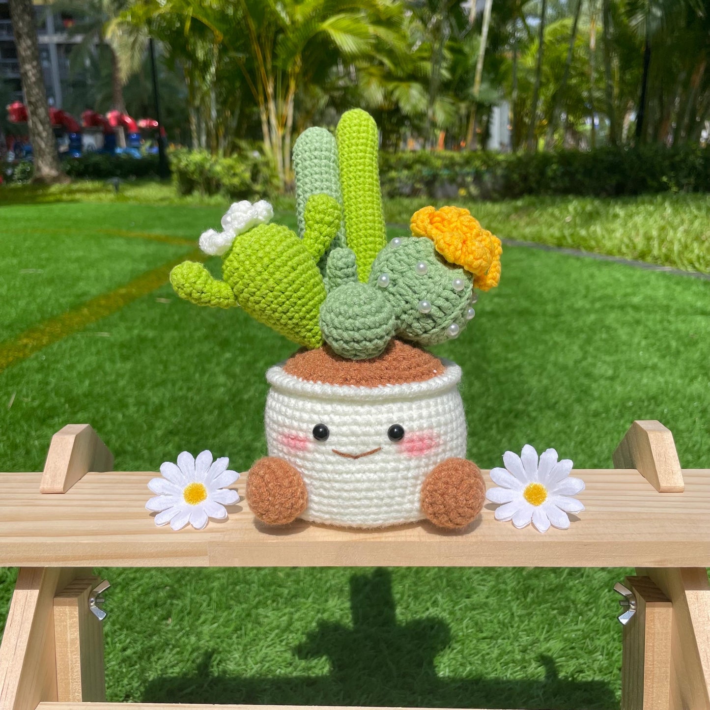 Handmade Crochet Cactus Flower Pot