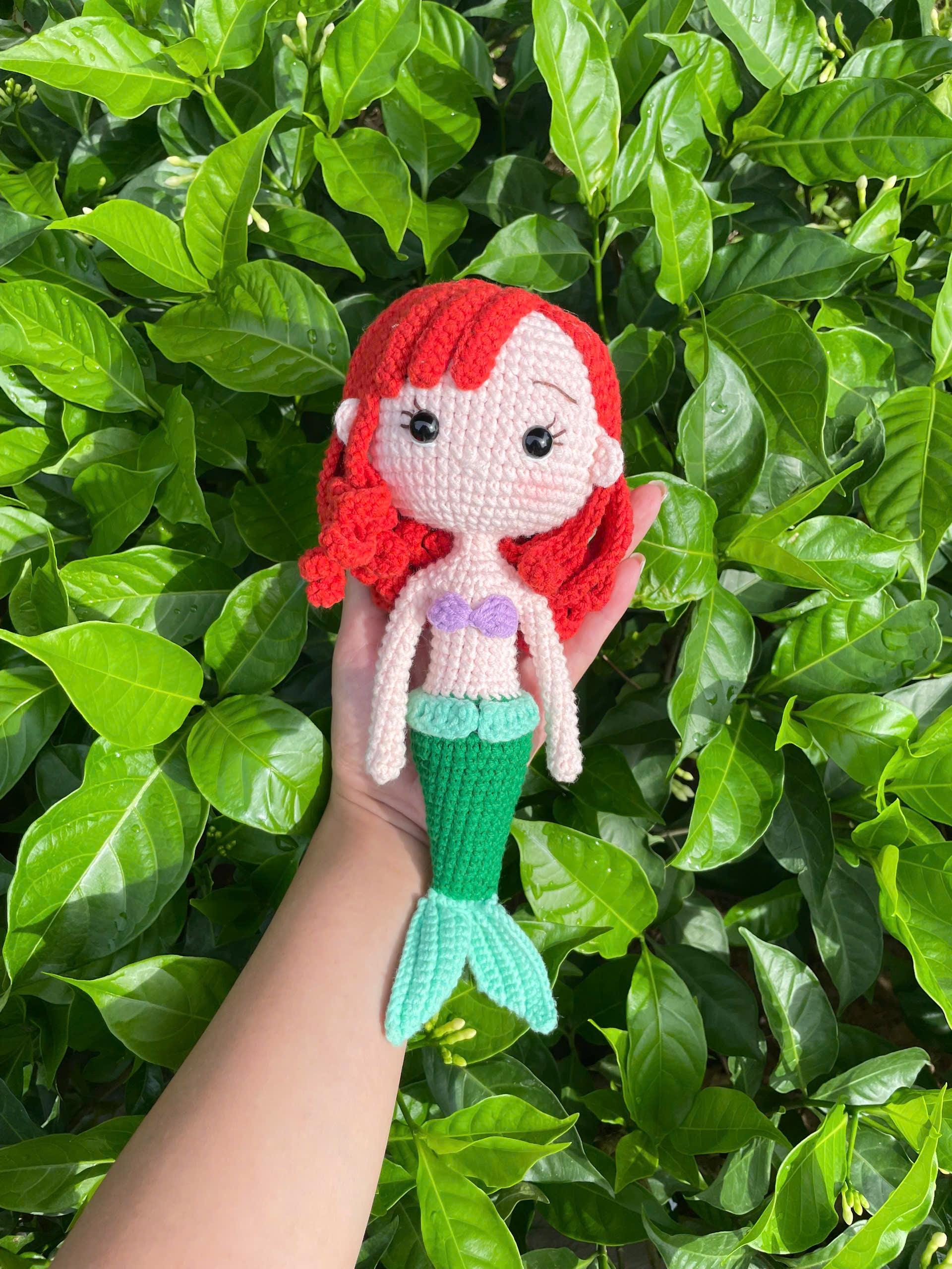 Handmade Crochet Ariel Mermaid Princess Doll