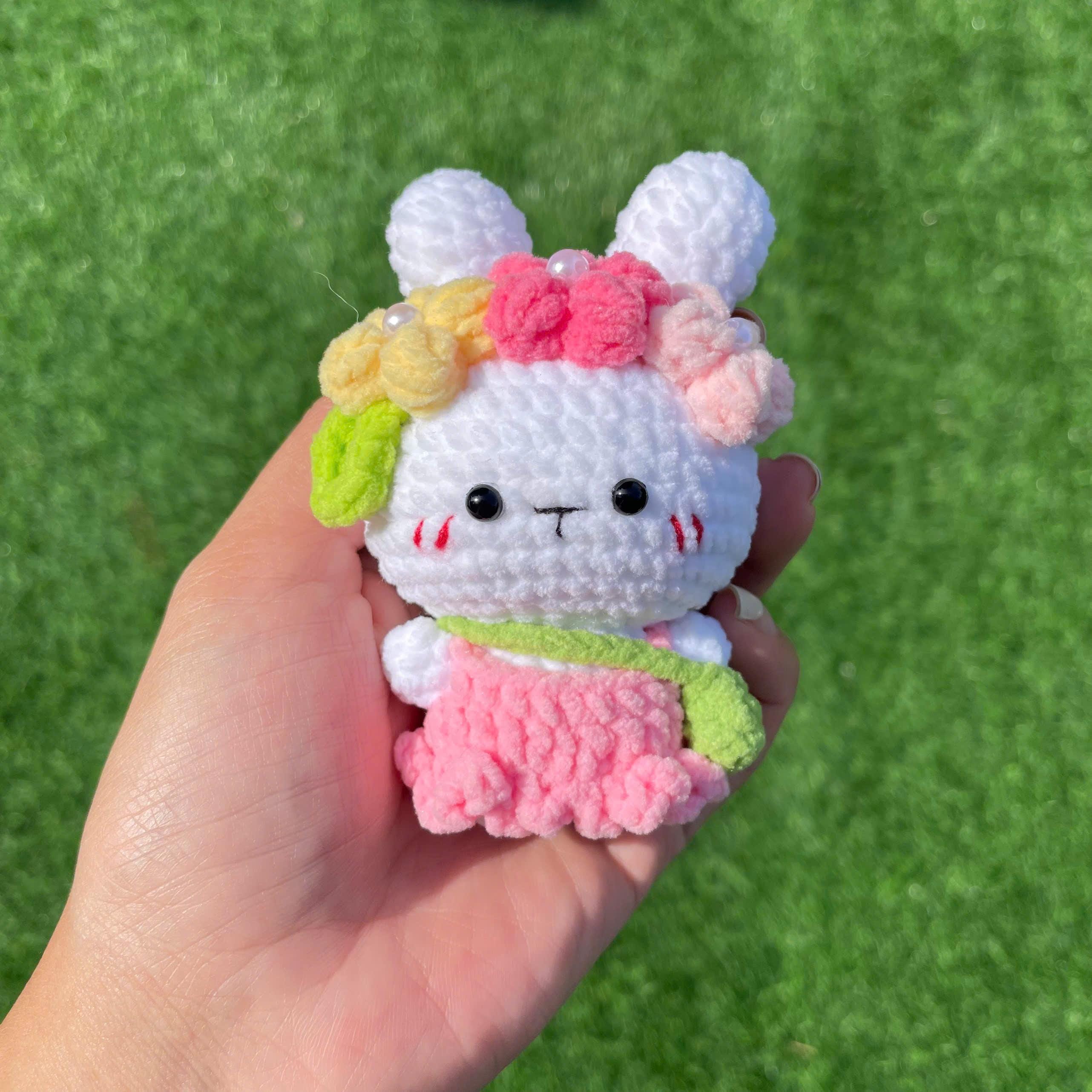 Handmade Crochet Bunny Rabbit Keychain