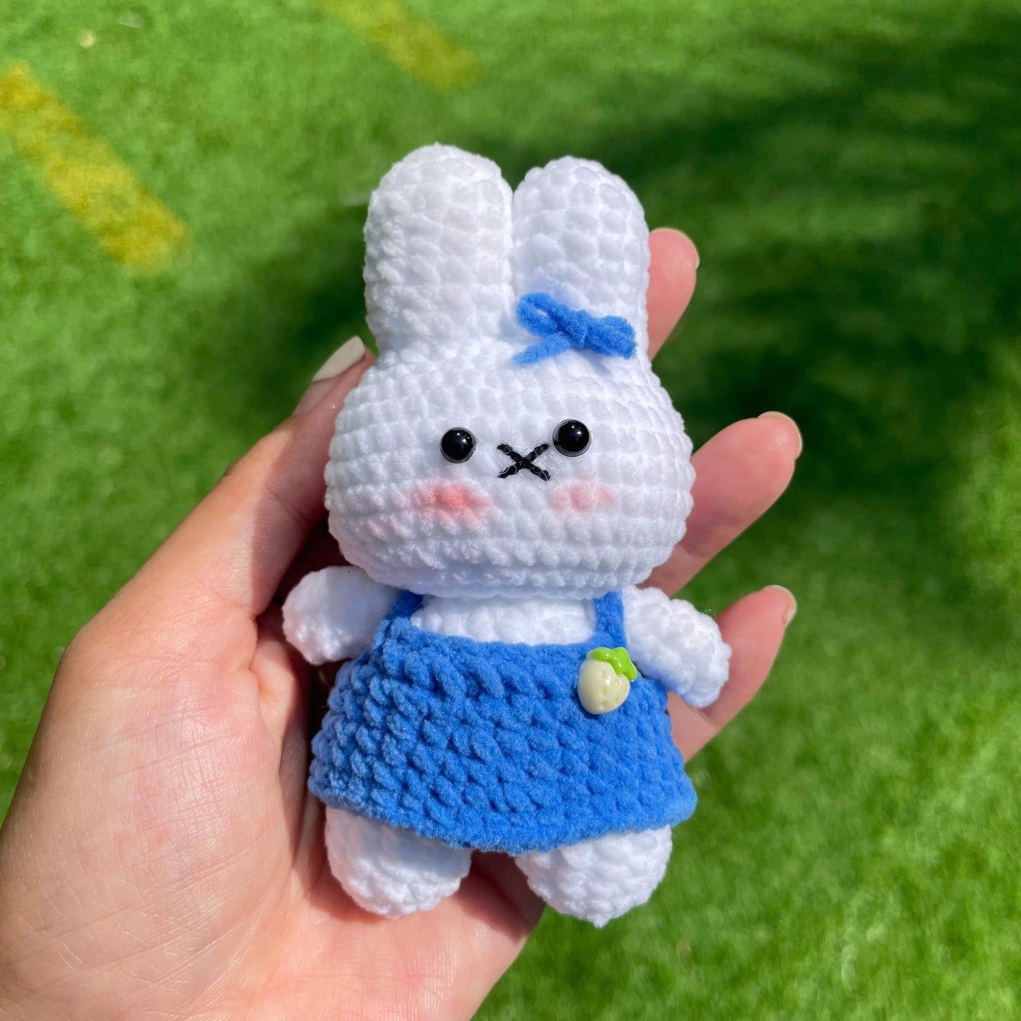 Handmade Crochet Miffy Bunny Rabbit Keychain