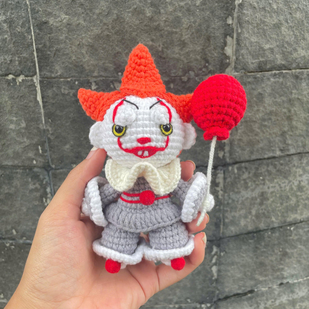 Handmade Crochet Pennywise IT Doll