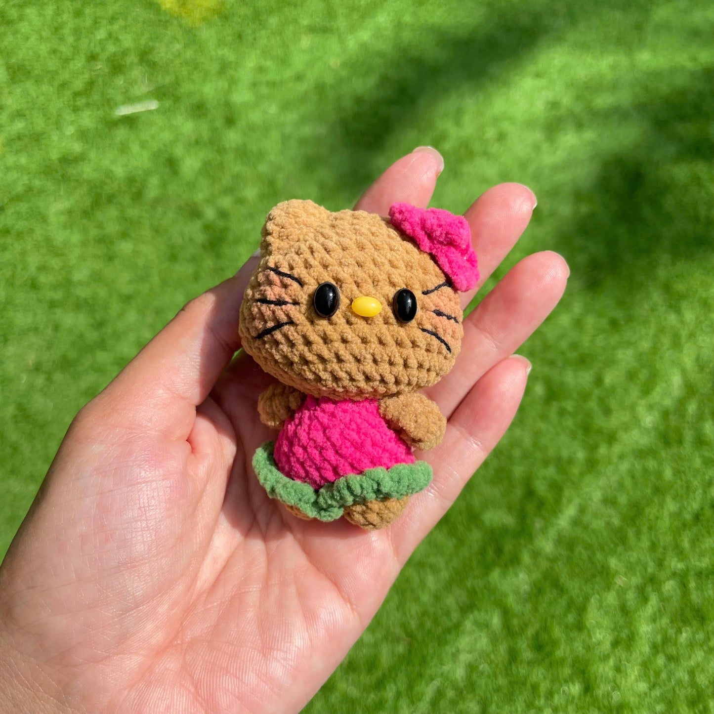 Handmade Crochet Hello Kitty Keychain