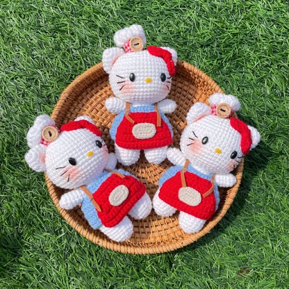 Handmade Crochet Hello Kitty Doll