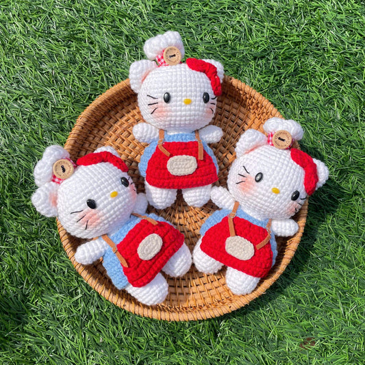 Handmade Crochet Hello Kitty Doll