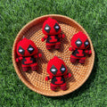 Handmade Crochet Deadpool Superhero Small Keychain