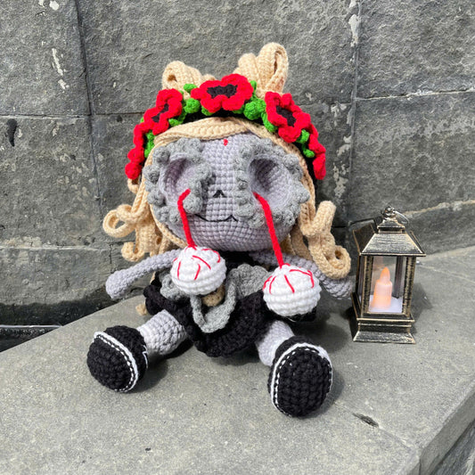 Handmade Crochet Halloween Zombie Doll