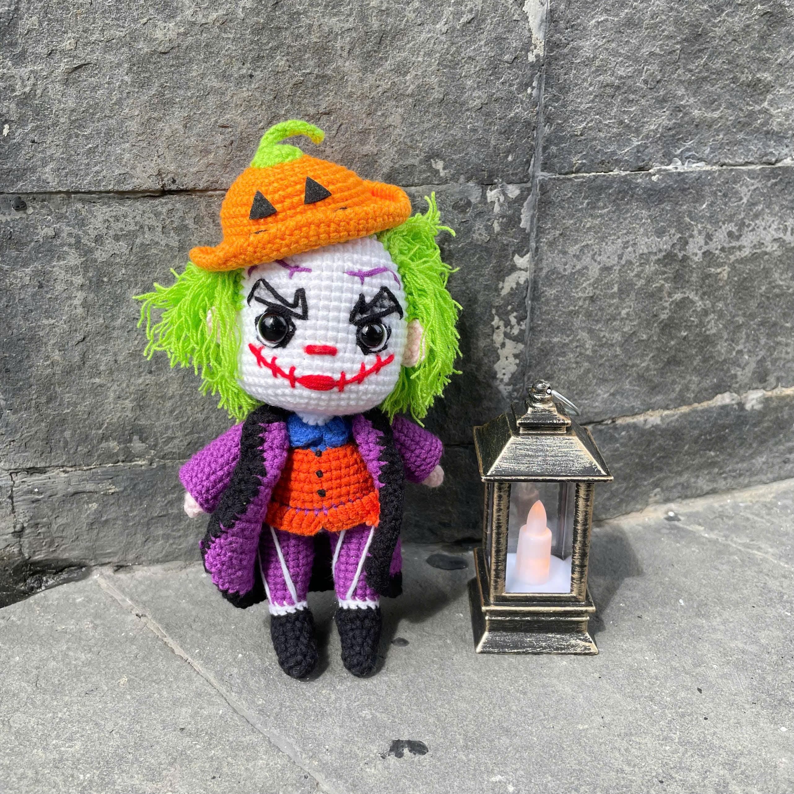 Handmade Crochet Joker Doll
