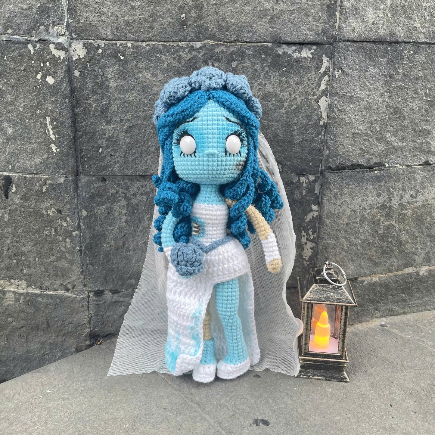 Handmade Crochet Corpse Bride Doll