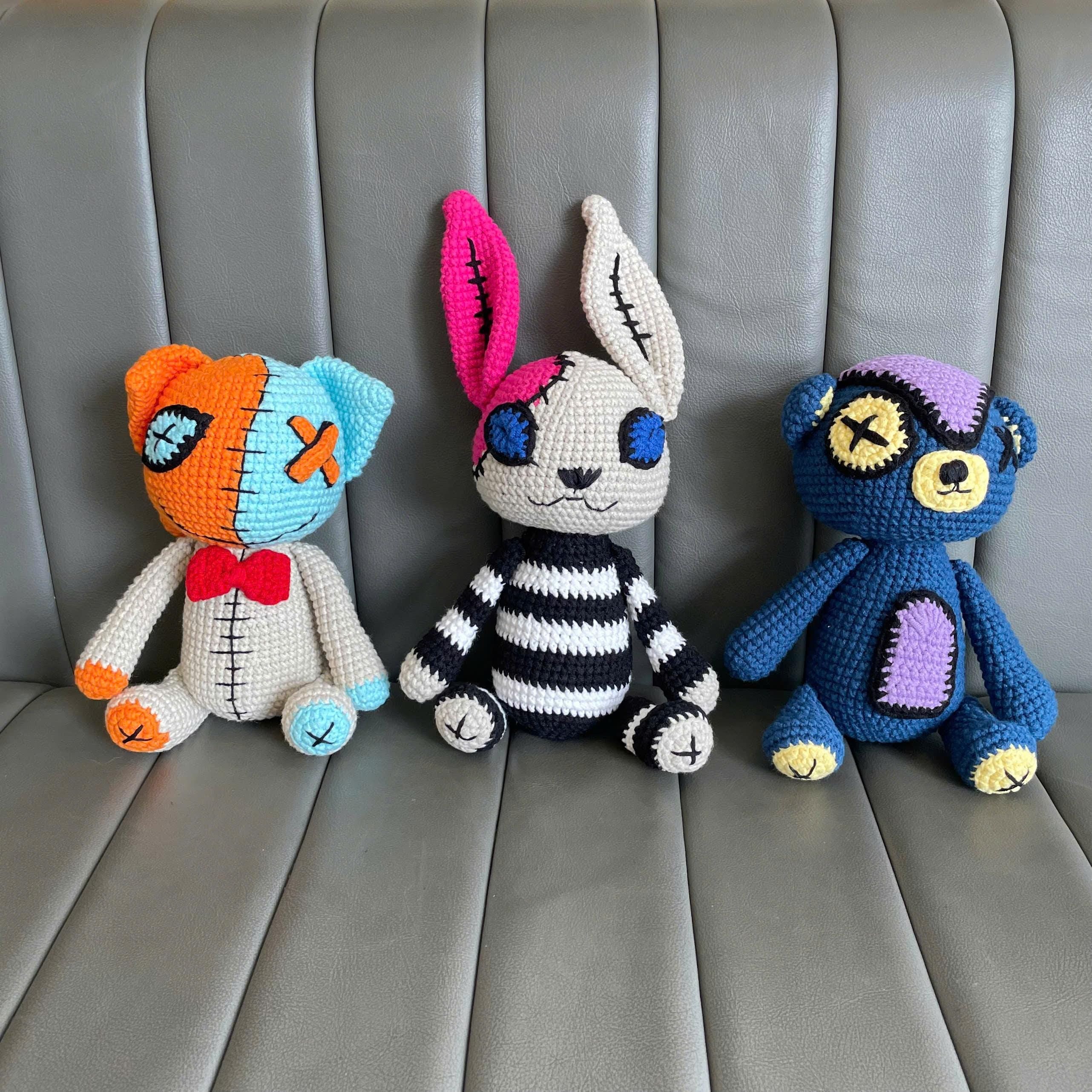 Handmade Crochet Spooky Halloween Cat Plush