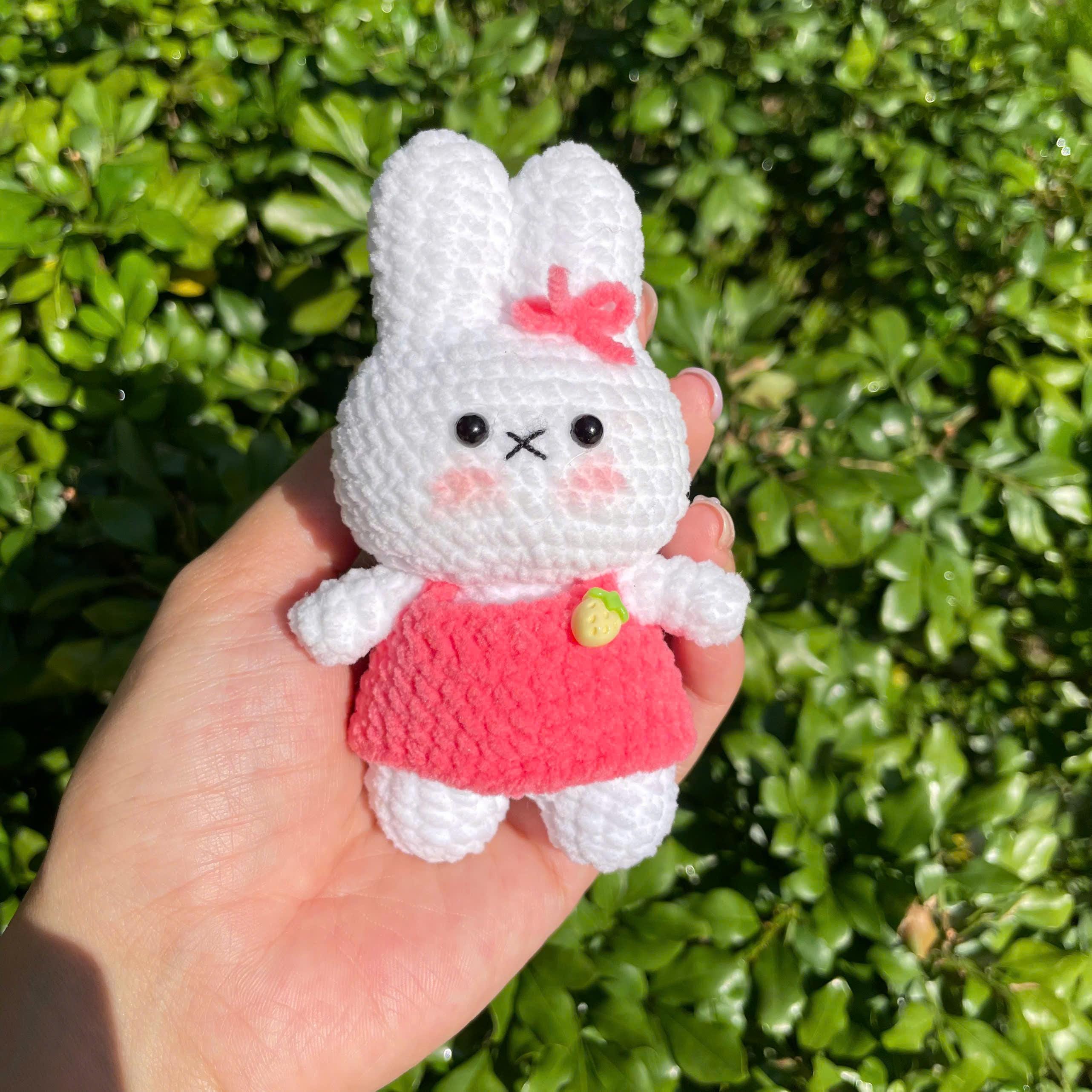 Handmade Crochet Miffy Bunny Rabbit Keychain