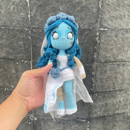 Handmade Crochet Corpse Bride Doll