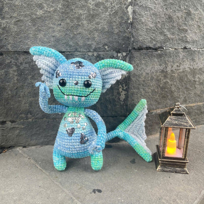 Handmade Crochet Halloween Spooky Mermaid Doll