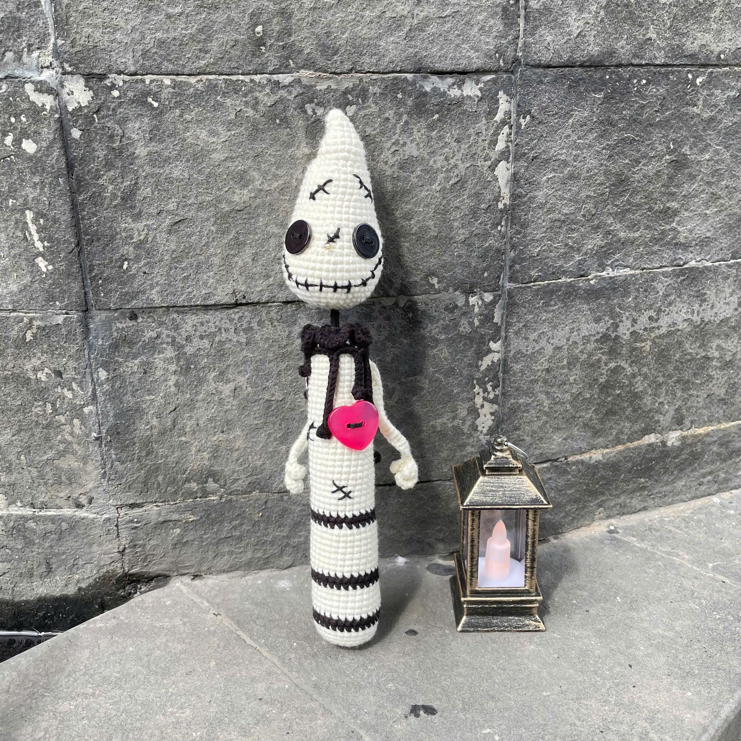 Handmade Crochet Spooky Halloween Candle