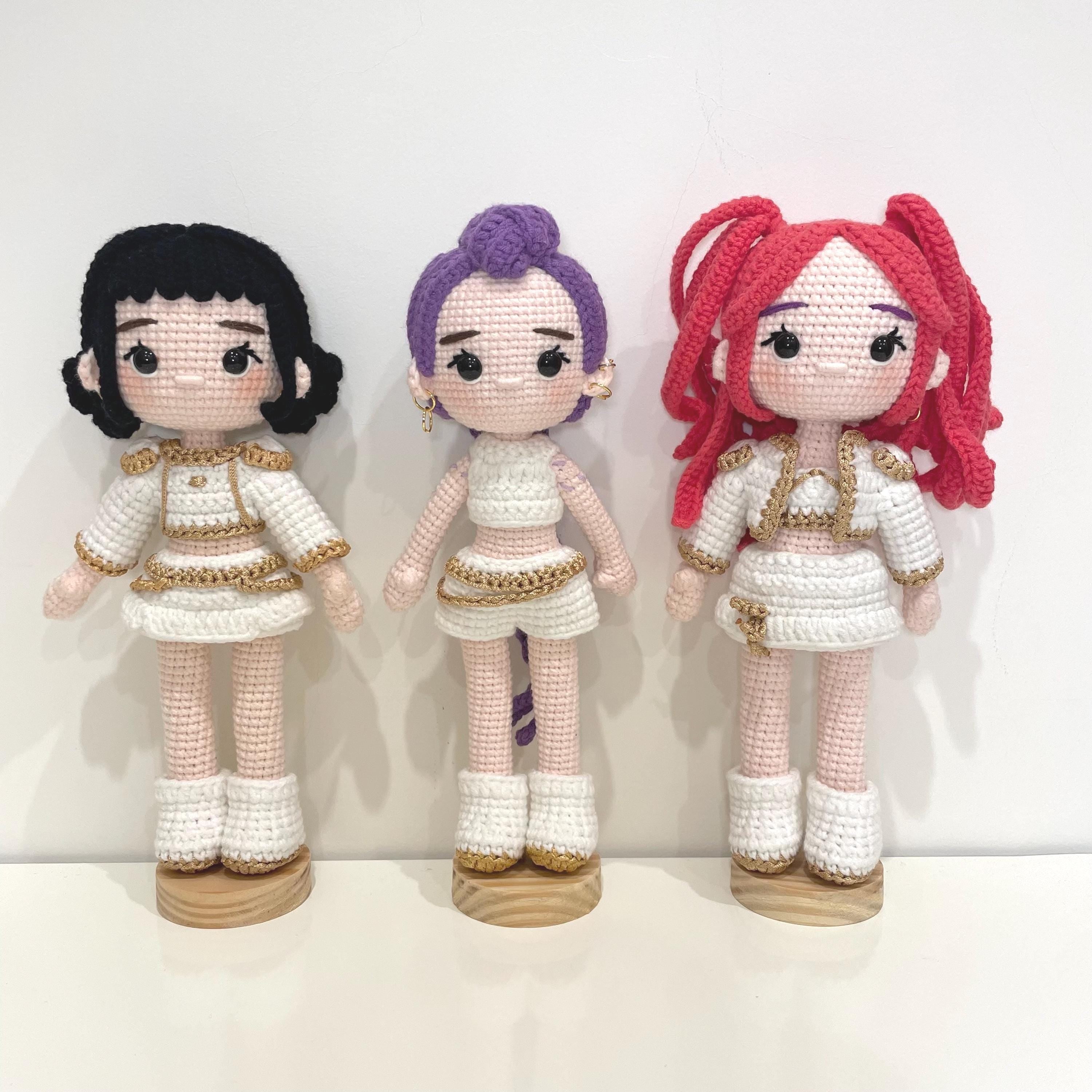 Handmade Crochet Huntrix Doll, KPop Demon Hunters