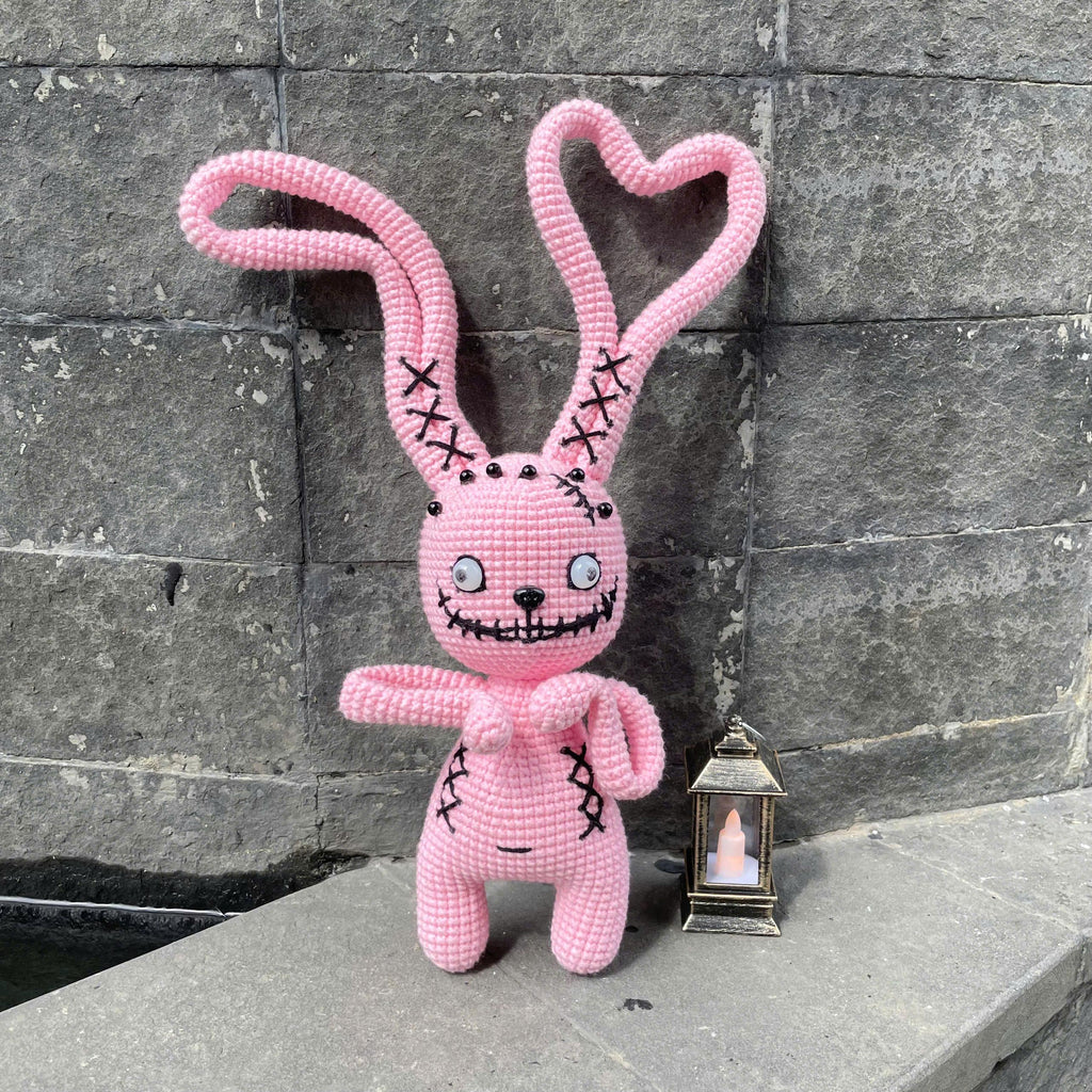 Handmade Crochet Creepy Bunny Plush