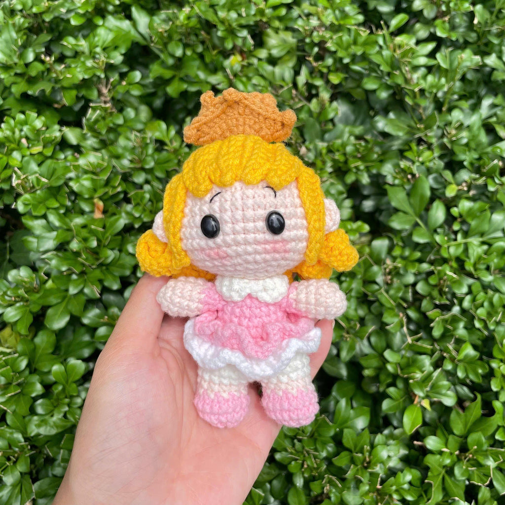 Handmade Crochet Aurora Princess Sleeping Beauty Keychain
