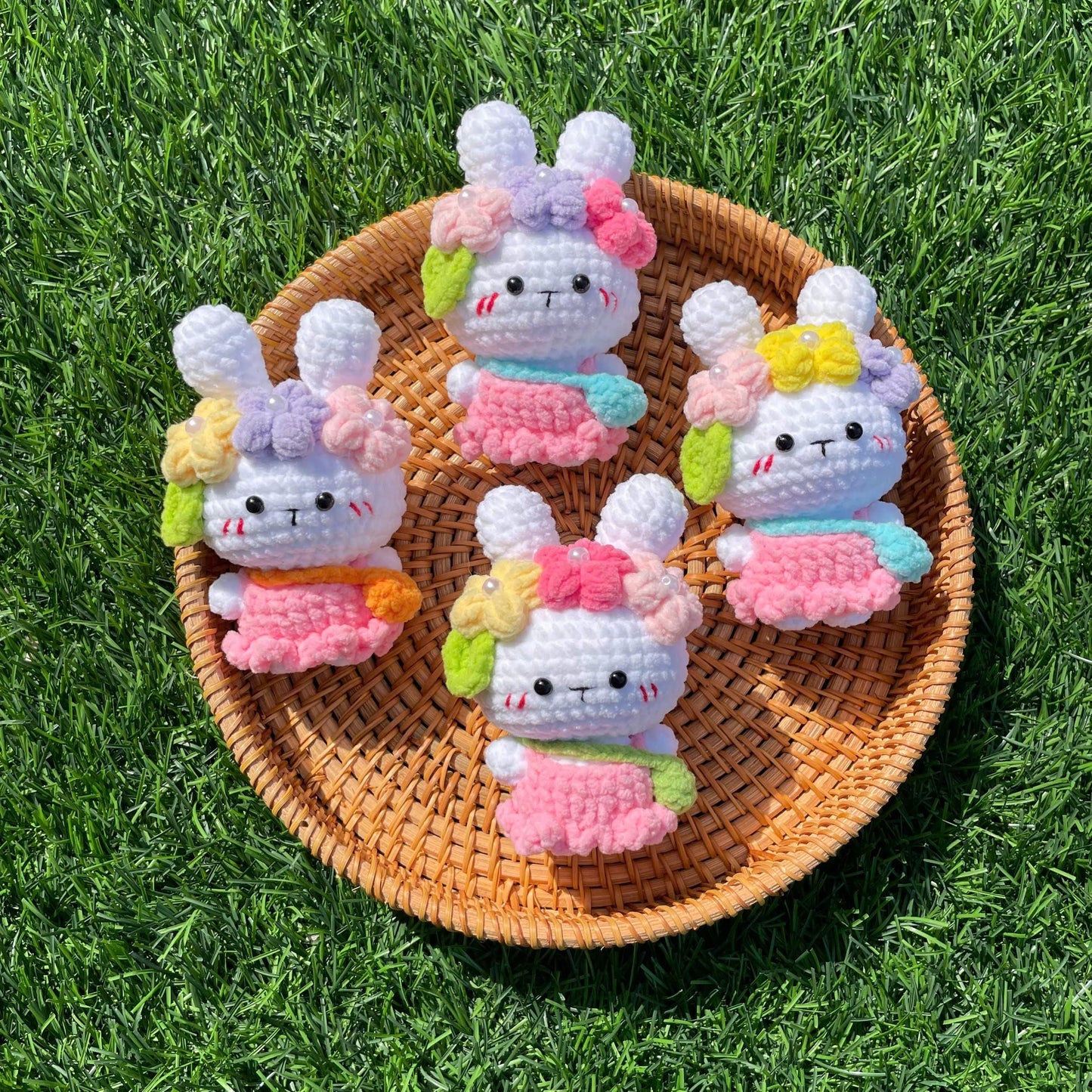 Handmade Crochet Bunny Rabbit Keychain