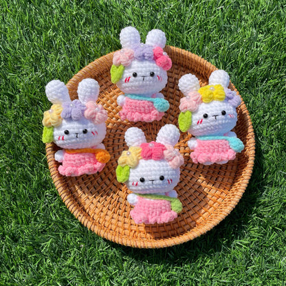 Handmade Crochet Bunny Rabbit Keychain