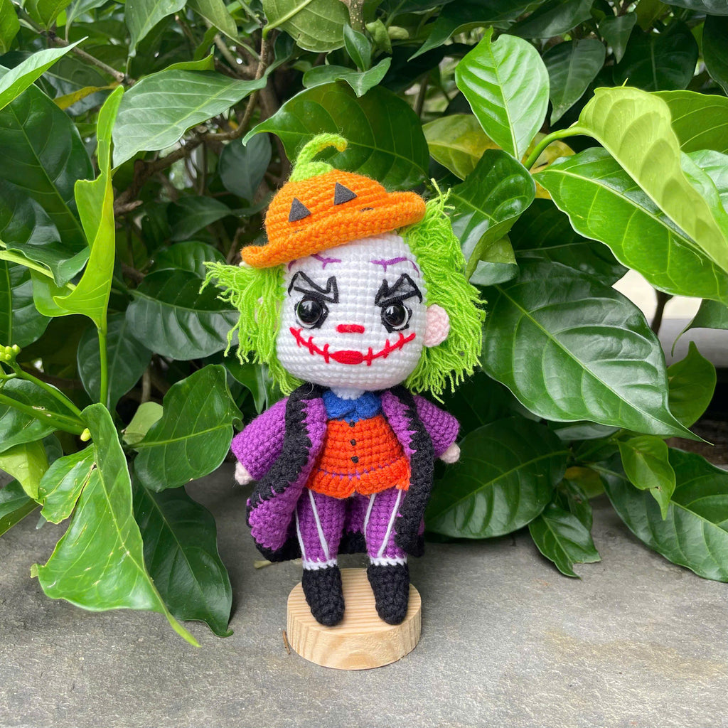 Handmade Crochet Joker Doll