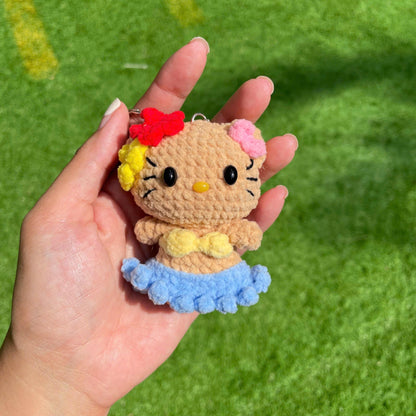 Crochet Hello Kitty in Bikini Keychain